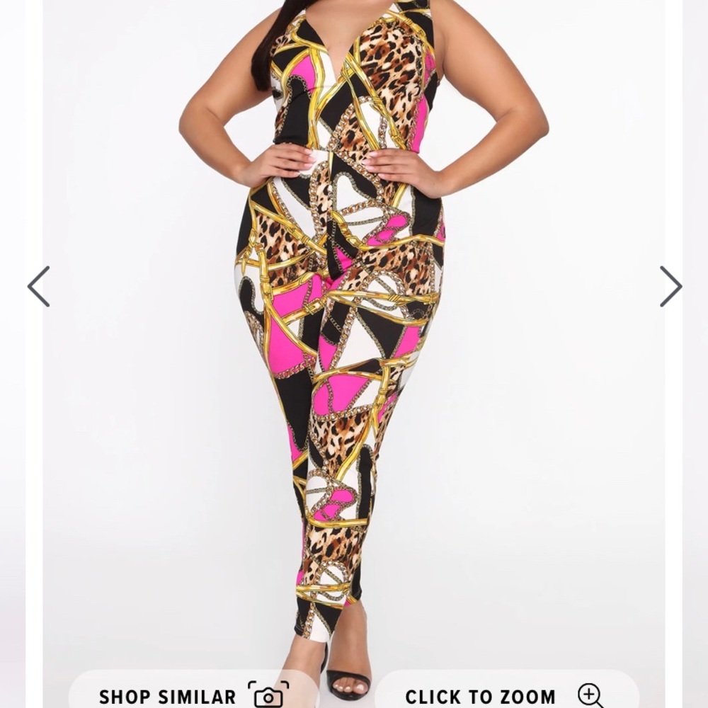 🔥🔥 Fuschia and Black Jumpsuit🔥🔥